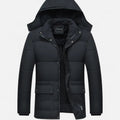 Men's cotton-padded hooded jacket – Black – Edward Lawson
