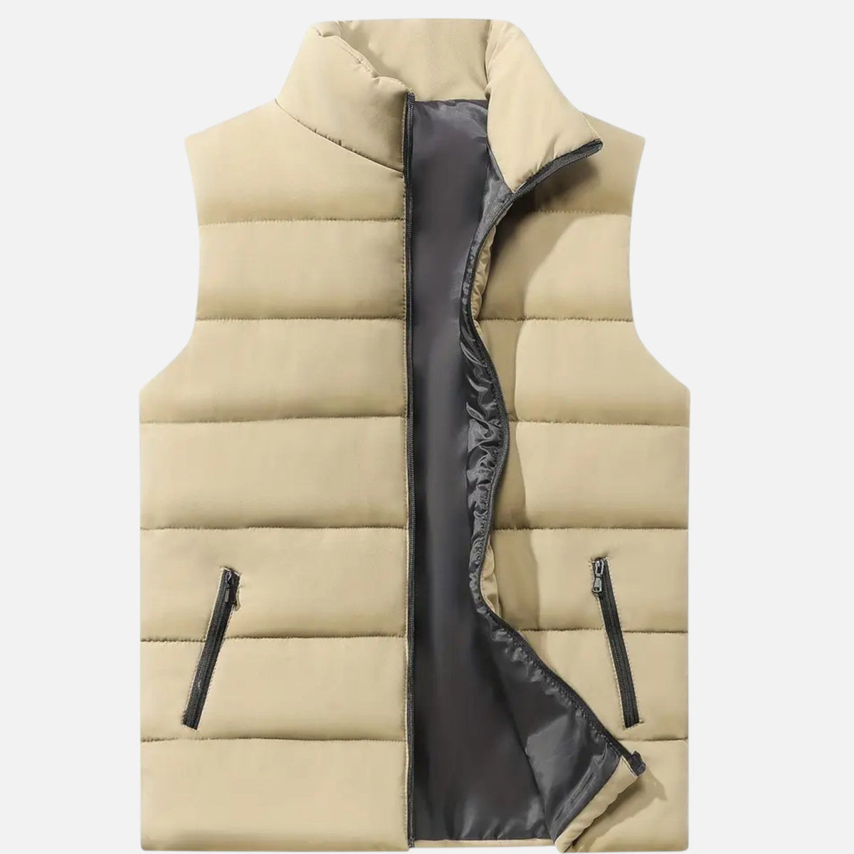 Men's quilted winter vest – Beige – Edward Lawson