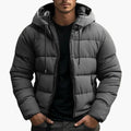 Men's lightweight insulated hooded puffer jacket – black – Edward Lawson