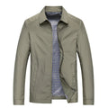 Men's lightweight zip-front casual jacket – beige – Edward Lawson