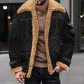 Men's sherpa-trim jacket – Black – Edward Lawson