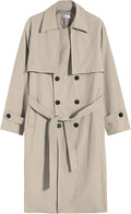 Men's longline double-breasted trench coat – Beige – Edward Lawson