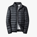 Men's lightweight white duck down jacket – black – Edward Lawson