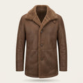 Men's long plush-lined winter coat – Brown – Edward Lawson