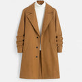 Men's classic long coat – Light Brown – Edward Lawson