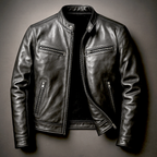 Men's vintage leather jacket – lifestyle view – Edward Lawson