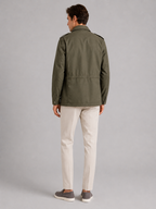 Men's cargo jacket – Army Green back view – Edward & Lawsen