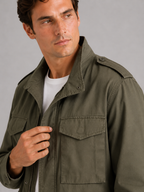 Men's cargo jacket – Army Green detail view – Edward & Lawsen