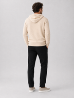 Men's wool hoodie sweater – Beige back view – Edward & Lawsen