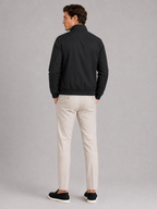 Men's bomber jacket – Black back view – Edward & Lawsen