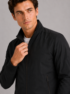 Men's bomber jacket – Black detail view – Edward & Lawsen