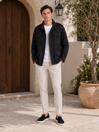 Men's cargo jacket – Black lifestyle view – Edward & Lawsen