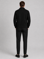 Men's chore jacket – Black back view – Edward & Lawsen