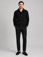 Men's chore jacket – Black full view – Edward & Lawsen