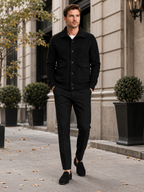 Men's chore jacket – Black lifestyle view – Edward & Lawsen