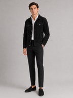 Men's corduroy jacket – Black full view – Edward & Lawsen