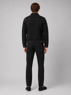 Men's denim jacket – Black back view – Edward & Lawsen