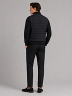 Men's down fall jacket – Black back view – Edward & Lawsen