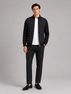 Men's down fall jacket – Black full view – Edward & Lawsen