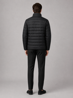 Men's puffer jacket – Black back view – Edward & Lawsen