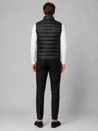 Men's ultralight puffer vest – Black back view – Edward & Lawsen