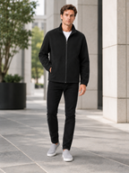 Men's workwear jacket – Black lifestyle view – Edward & Lawsen