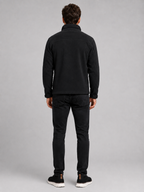 Men's fleece jacket – Black back view – Edward & Lawsen