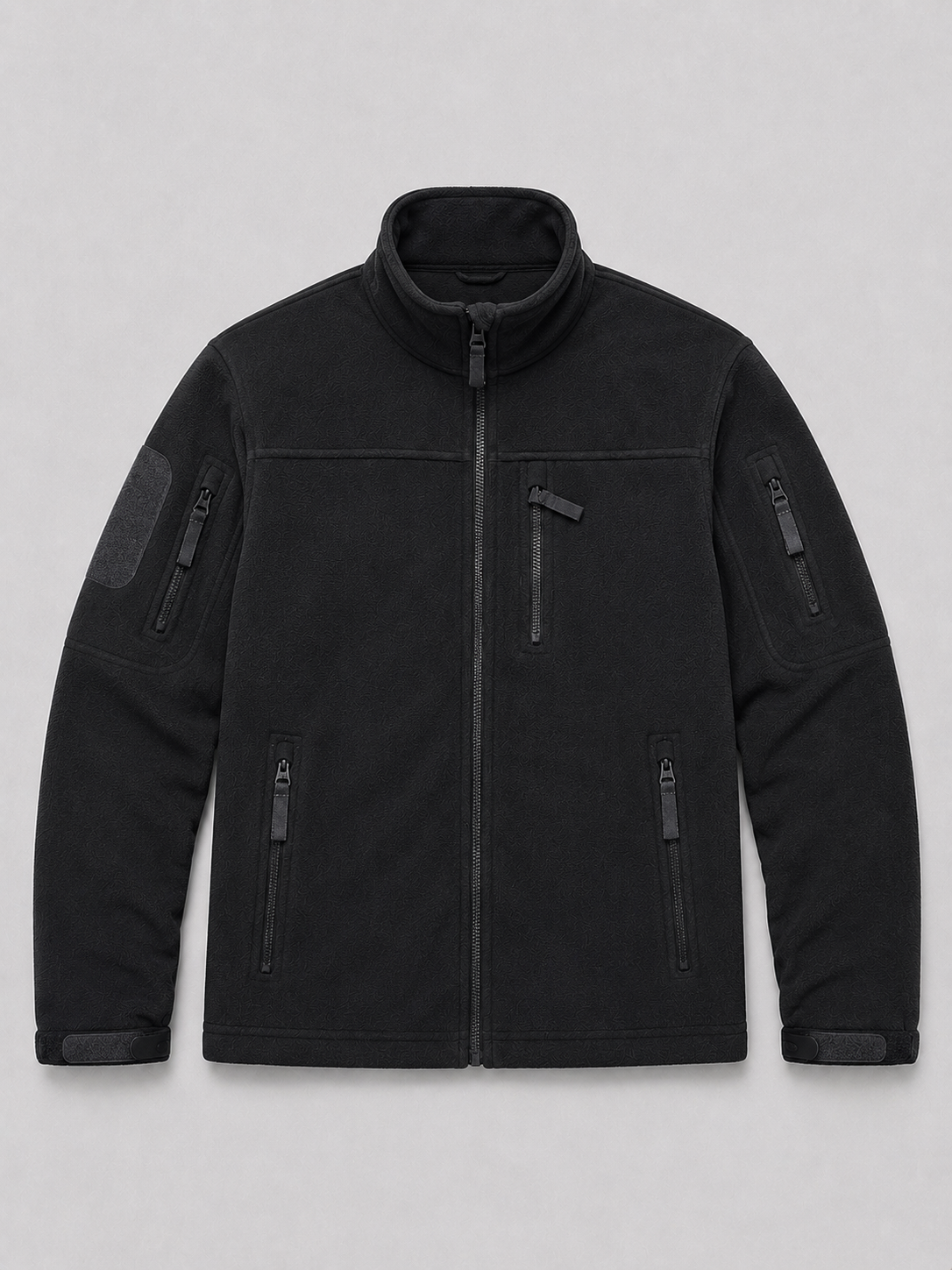 Men's fleece jacket – Black product view – Edward & Lawsen