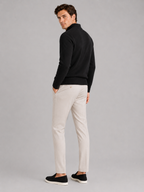 Men's half zip sweater – Black back view – Edward & Lawsen