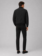 Men's baseball jacket – Black back view – Edward & Lawsen
