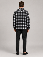 Men's quilted jacket – Black back view – Edward & Lawsen
