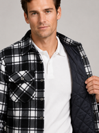 Men's quilted jacket – Black detail view – Edward & Lawsen