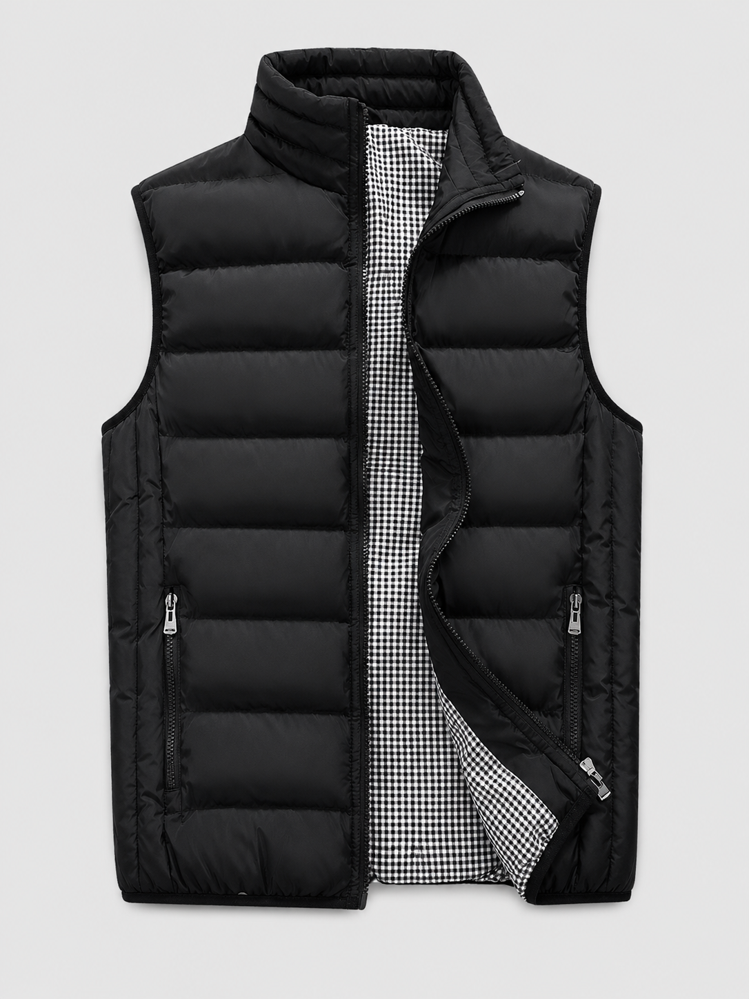 Men's puffer vest – Black product view – Edward & Lawsen