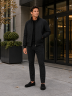 Men's winter jacket – Black lifestyle view – Edward & Lawsen