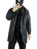 Men's longline thermal bomber jacket – black – Edward Lawson