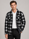 Men's quilted jacket – Black front view – Edward & Lawsen