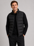 Men's puffer vest – Black front view – Edward & Lawsen