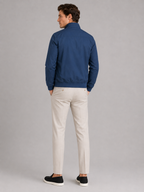 Men's bomber jacket – Blue back view – Edward & Lawsen