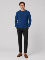 Men's crewneck sweater – Blue full view – Edward & Lawsen