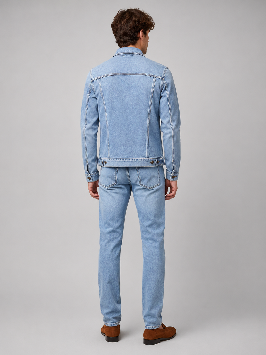 Men's denim jacket – Blue back view – Edward & Lawsen