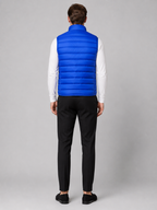 Men's ultralight puffer vest – Blue back view – Edward & Lawsen
