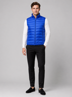 Men's ultralight puffer vest – Blue full view – Edward & Lawsen
