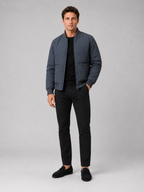Men's baseball jacket – Blue full view – Edward & Lawsen