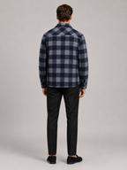 Men's quilted jacket – Blue back view – Edward & Lawsen