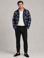 Men's quilted jacket – Blue full view – Edward & Lawsen