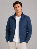 Men's bomber jacket – Blue front view – Edward & Lawsen