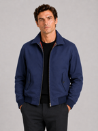 Men's Harrington jacket – Blue front view – Edward & Lawsen
