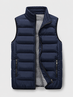 Men's puffer vest – Blue product view – Edward & Lawsen