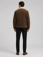 Men's padded corduroy jacket – Brown back view – Edward & Lawsen