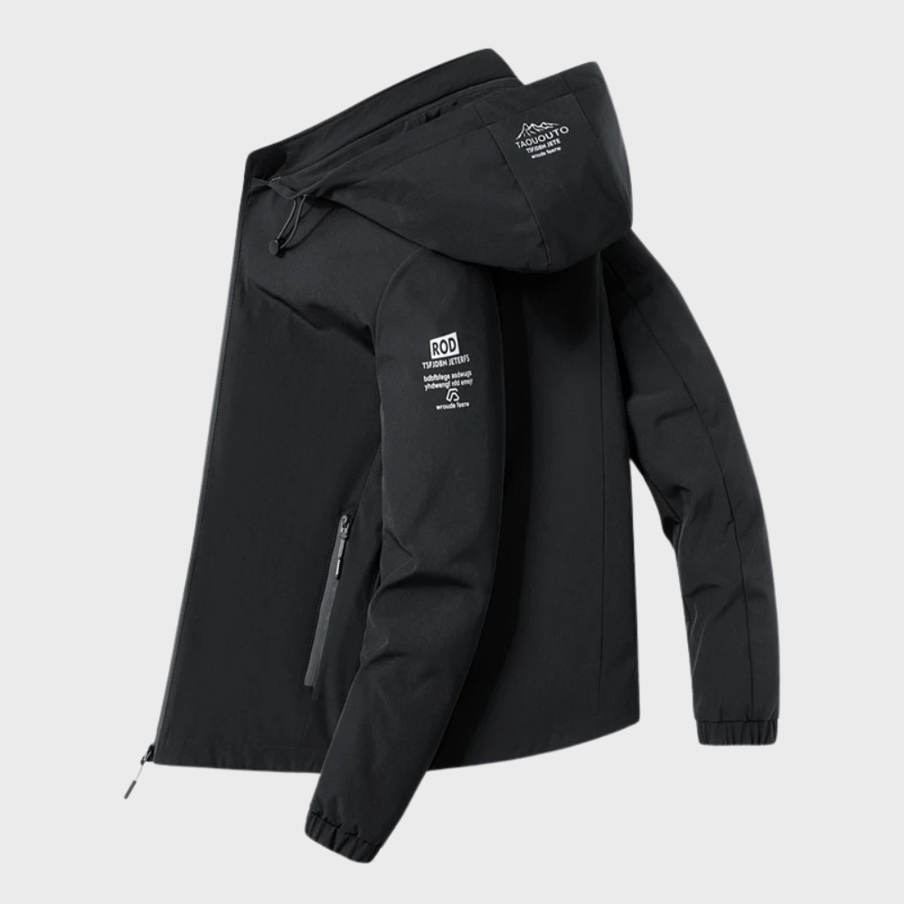 Men's insulated hooded winter jacket – black – Edward Lawson